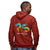 Maroon Customised Zipper Hoodie - Front and Back Print