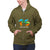 Kiwi GreenCustomised Zipper Hoodie - Front Print